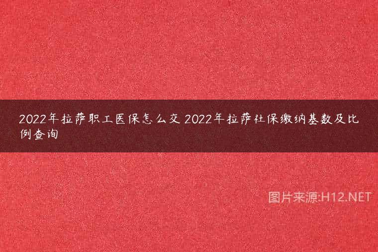 2022年拉萨职工医保怎么交 2022年拉萨社保缴纳基数及比例查询