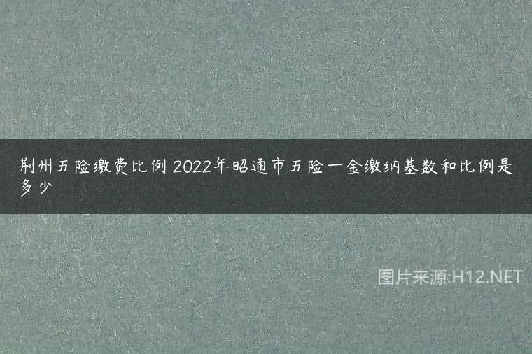 荆州五险缴费比例 2022年昭通市五险一金缴纳基数和比例是多少
