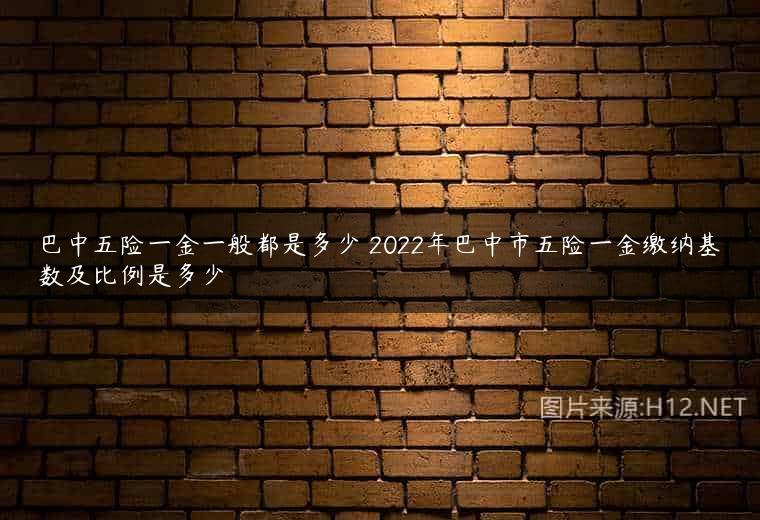 巴中五险一金一般都是多少 2022年巴中市五险一金缴纳基数及比例是多少