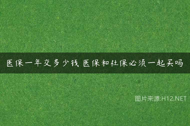 医保一年交多少钱 医保和社保必须一起买吗