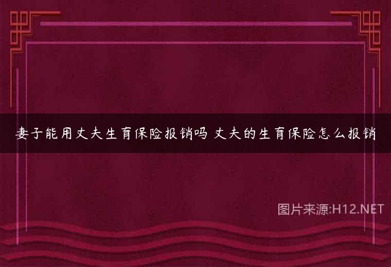 妻子能用丈夫生育保险报销吗 丈夫的生育保险怎么报销