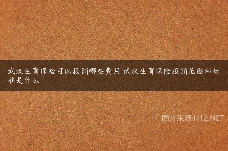 武汉生育保险可以报销哪些费用 武汉生育保险报销范围和标准是什么
