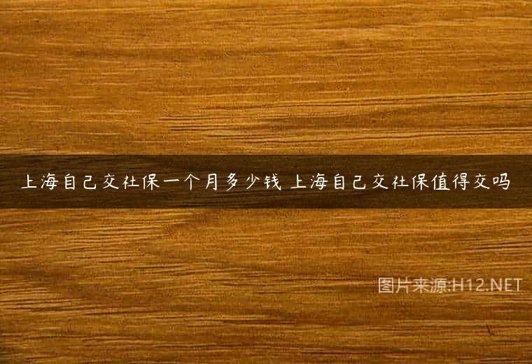 上海自己交社保一个月多少钱 上海自己交社保值得交吗
