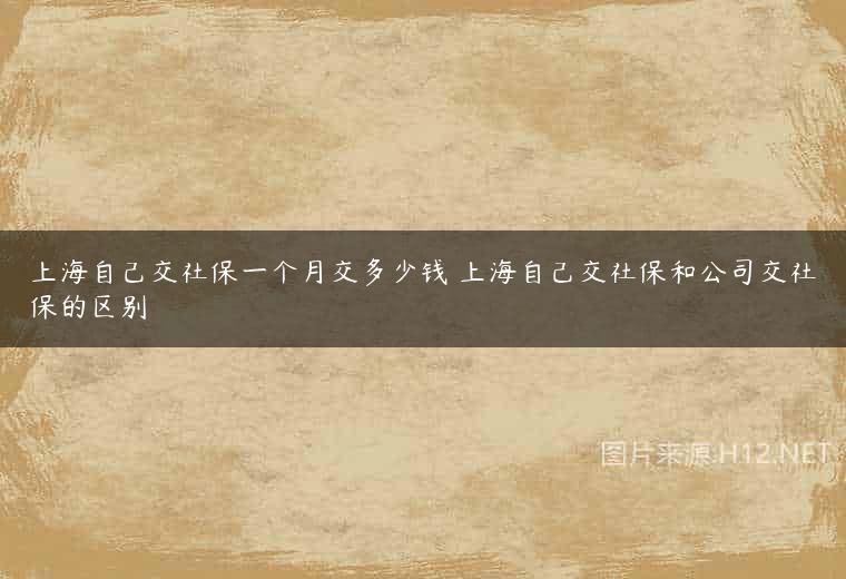 上海自己交社保一个月交多少钱 上海自己交社保和公司交社保的区别