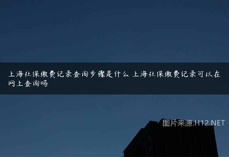 上海社保缴费记录查询步骤是什么 上海社保缴费记录可以在网上查询吗