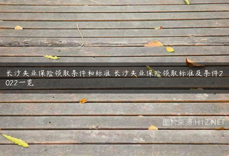 长沙失业保险领取条件和标准 长沙失业保险领取标准及条件2022一览