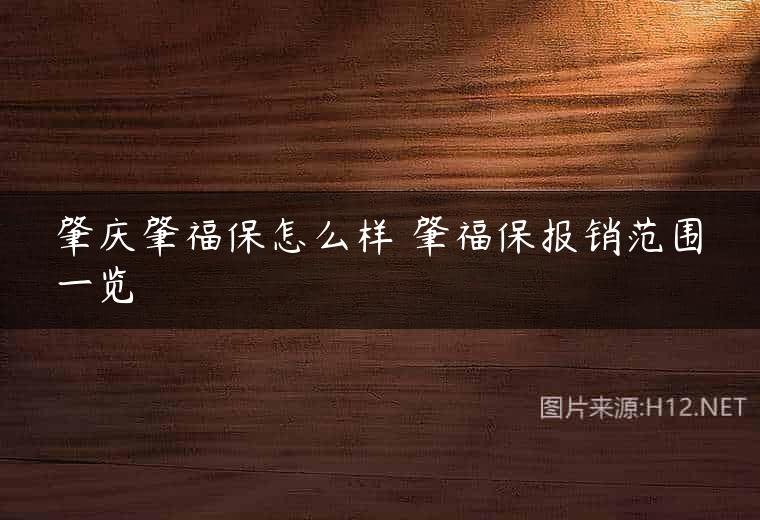 肇庆肇福保怎么样 肇福保报销范围一览