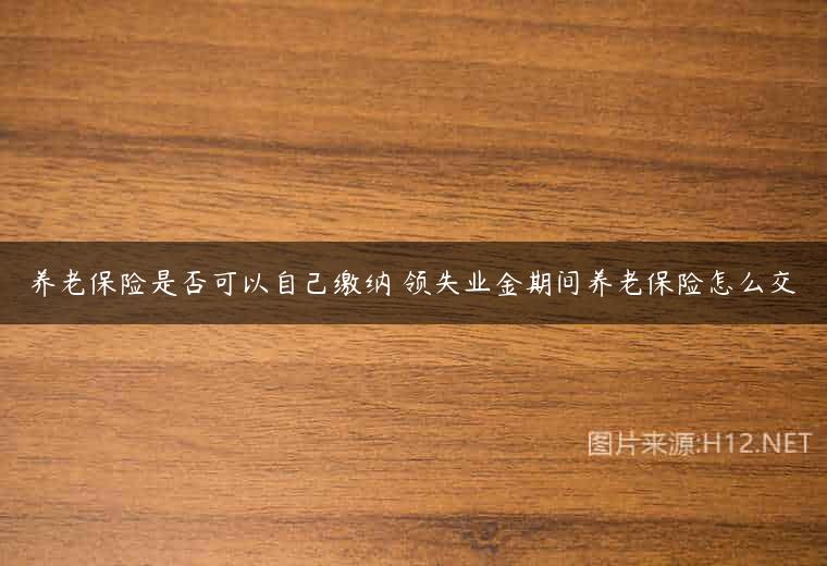 养老保险是否可以自己缴纳 领失业金期间养老保险怎么交