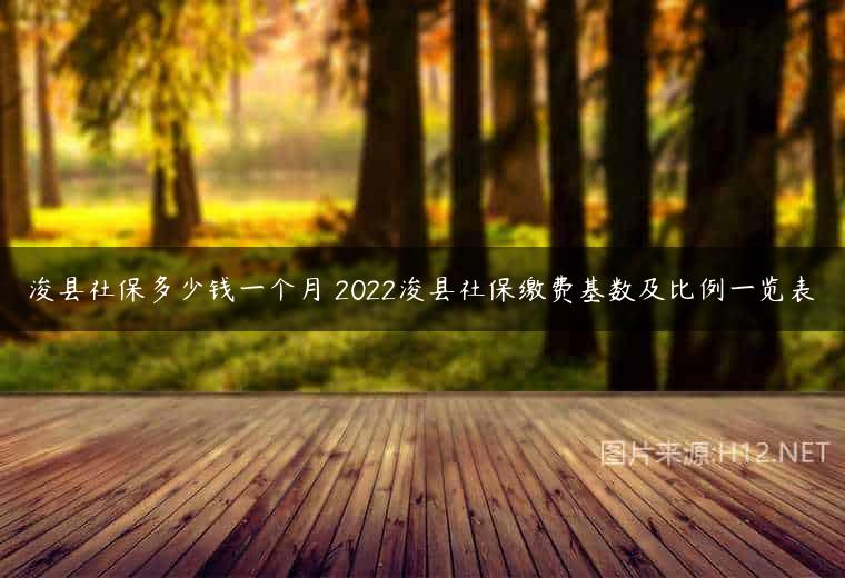 浚县社保多少钱一个月 2022浚县社保缴费基数及比例一览表