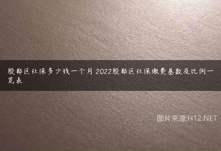 殷都区社保多少钱一个月 2022殷都区社保缴费基数及比例一览表