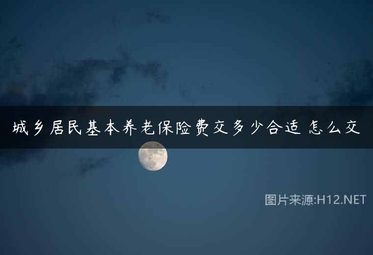 城乡居民基本养老保险费交多少合适 怎么交