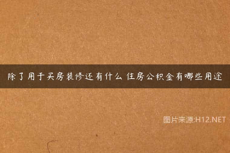 除了用于买房装修还有什么 住房公积金有哪些用途