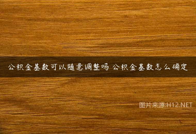 公积金基数可以随意调整吗 公积金基数怎么确定