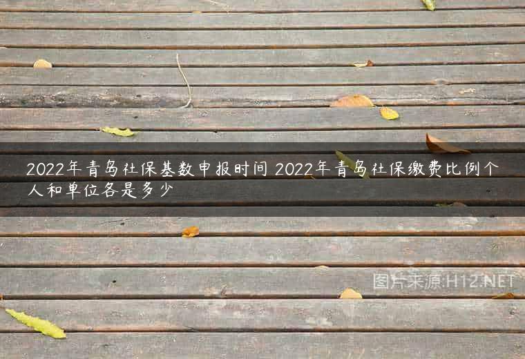 2022年青岛社保基数申报时间 2022年青岛社保缴费比例个人和单位各是多少