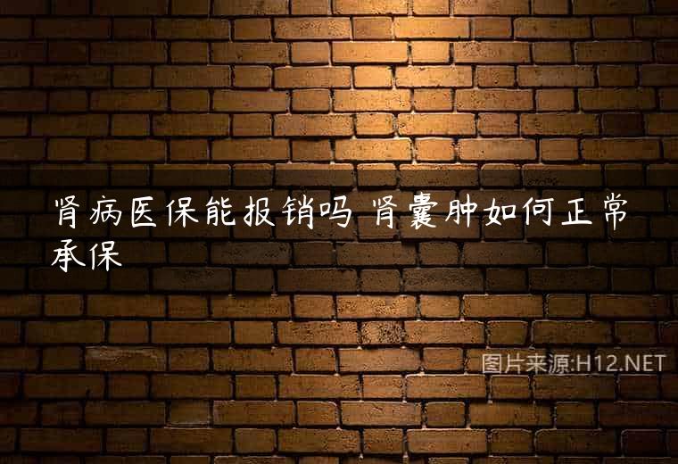 肾病医保能报销吗 肾囊肿如何正常承保