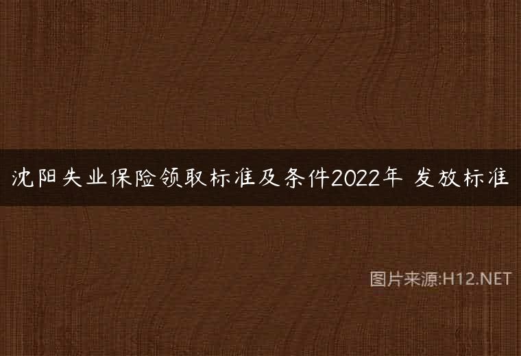 沈阳失业保险领取标准及条件2022年 发放标准