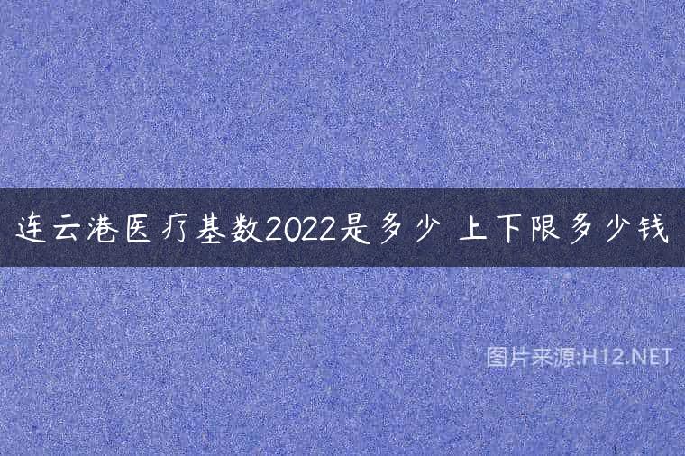 连云港医疗基数2022是多少 上下限多少钱