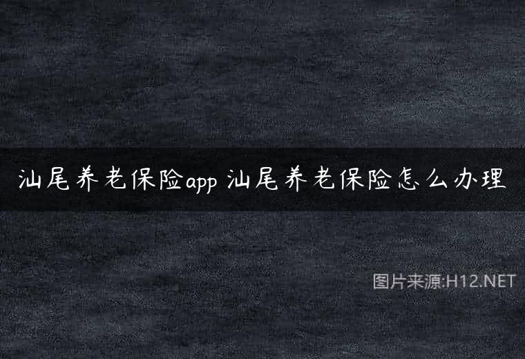 汕尾养老保险app 汕尾养老保险怎么办理