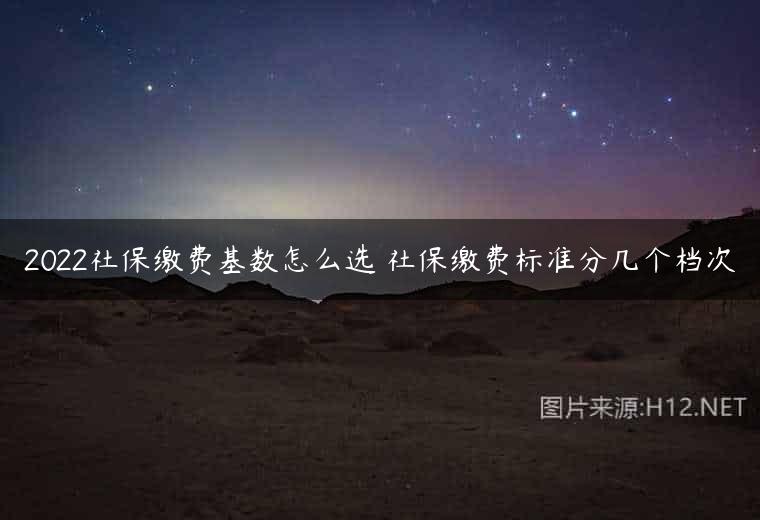 2022社保缴费基数怎么选 社保缴费标准分几个档次