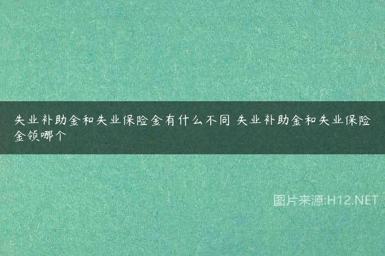 失业补助金和失业保险金有什么不同 失业补助金和失业保险金领哪个