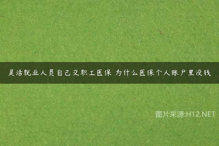 灵活就业人员自己交职工医保 为什么医保个人账户里没钱