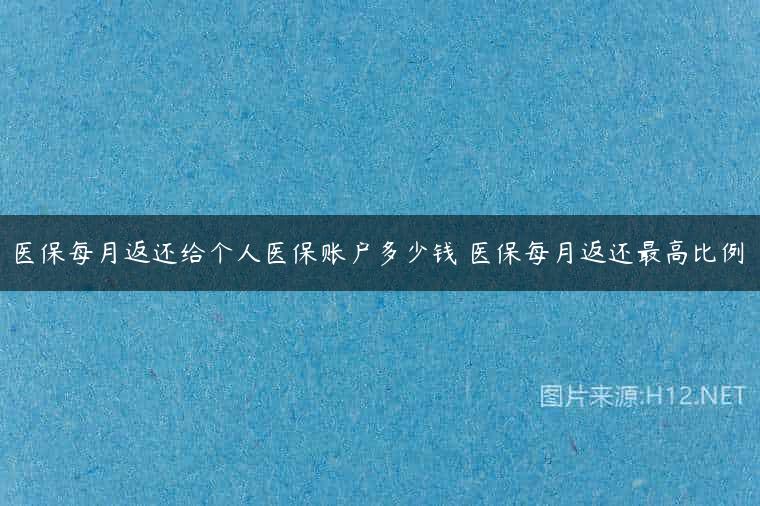 医保每月返还给个人医保账户多少钱 医保每月返还最高比例