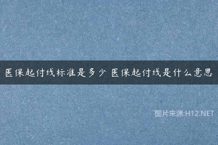 医保起付线标准是多少 医保起付线是什么意思