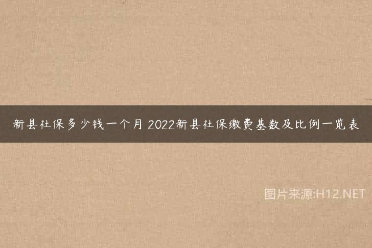 新县社保多少钱一个月 2022新县社保缴费基数及比例一览表