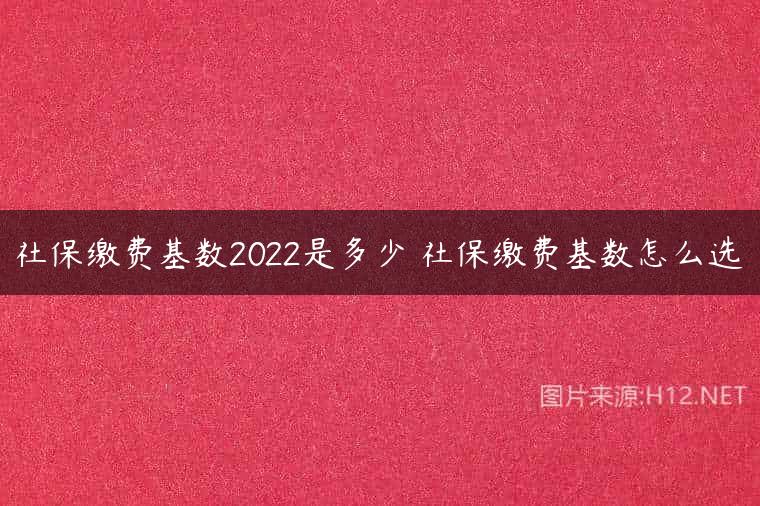 社保缴费基数2022是多少 社保缴费基数怎么选