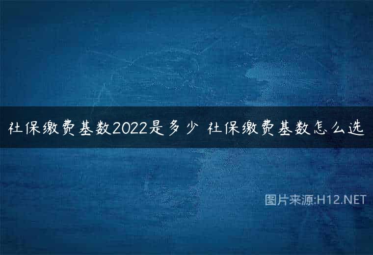 社保缴费基数2022是多少 社保缴费基数怎么选