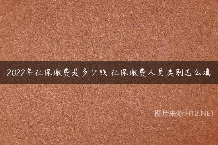 2022年社保缴费是多少钱 社保缴费人员类别怎么填