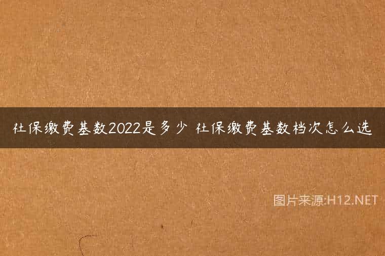 社保缴费基数2022是多少 社保缴费基数档次怎么选