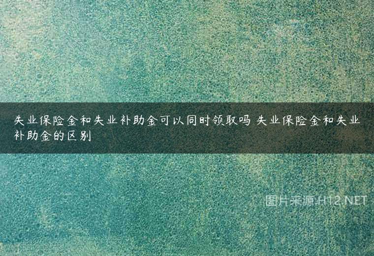 失业保险金和失业补助金可以同时领取吗 失业保险金和失业补助金的区别