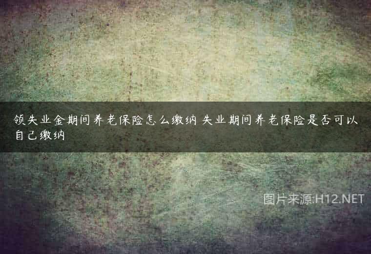 领失业金期间养老保险怎么缴纳 失业期间养老保险是否可以自己缴纳
