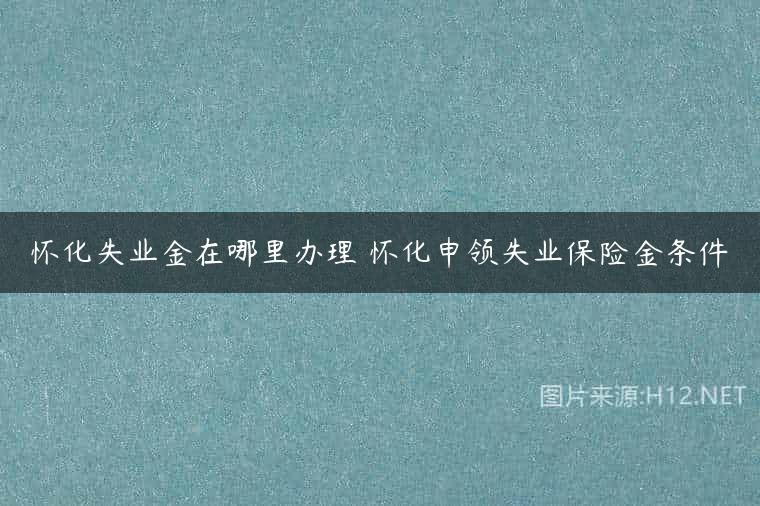 怀化失业金在哪里办理 怀化申领失业保险金条件