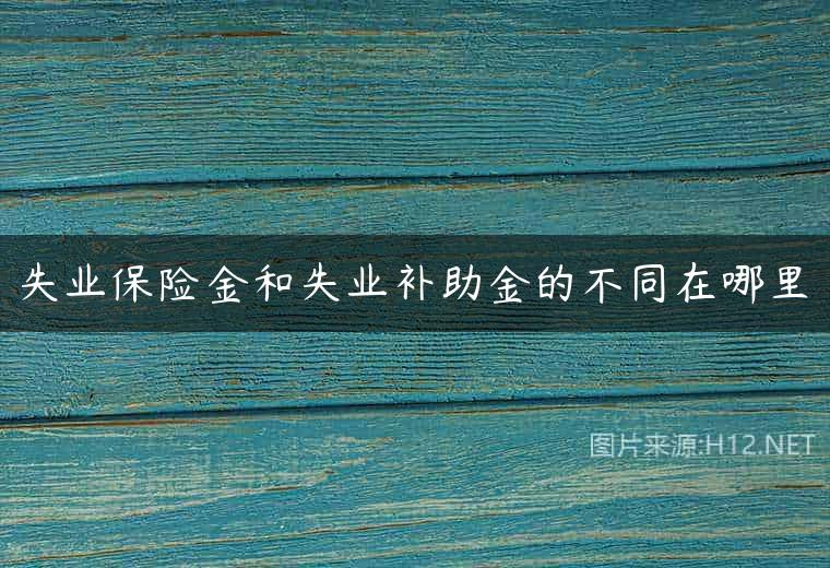失业保险金和失业补助金的不同在哪里