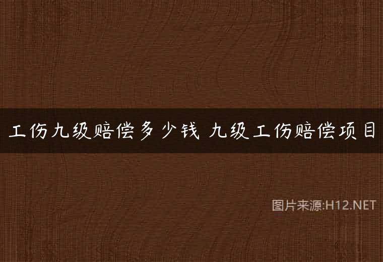 工伤九级赔偿多少钱 九级工伤赔偿项目