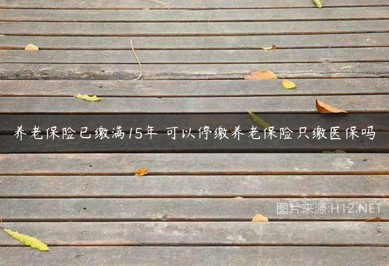 养老保险已缴满15年 可以停缴养老保险只缴医保吗