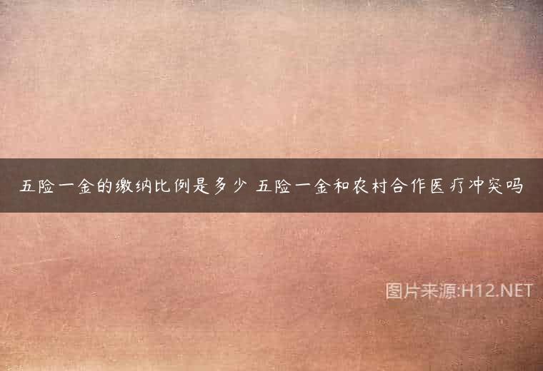 五险一金的缴纳比例是多少 五险一金和农村合作医疗冲突吗