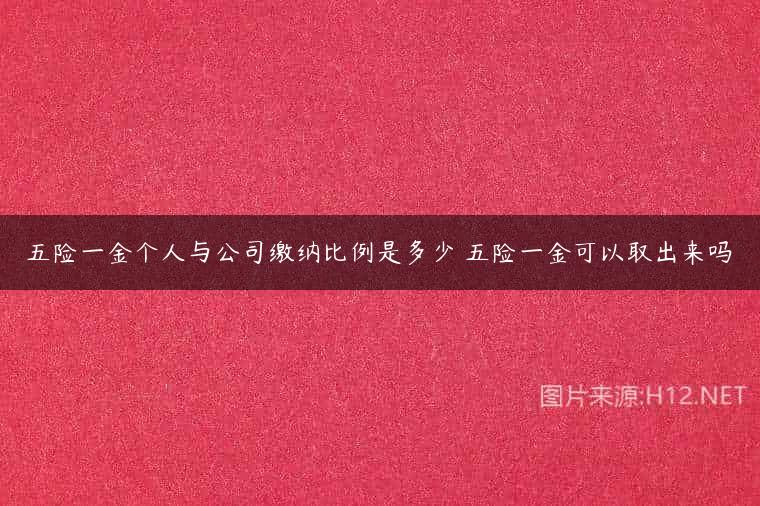 五险一金个人与公司缴纳比例是多少 五险一金可以取出来吗