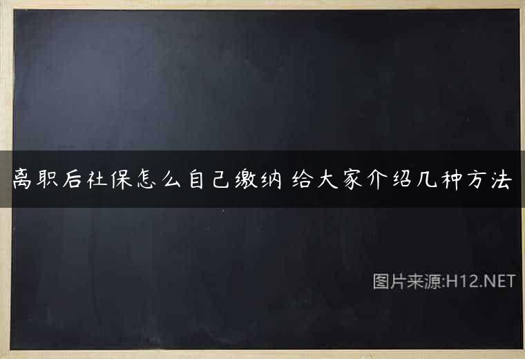 离职后社保怎么自己缴纳 给大家介绍几种方法