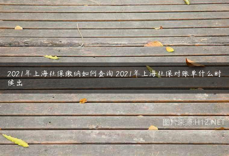 2021年上海社保缴纳如何查询 2021年上海社保对账单什么时候出