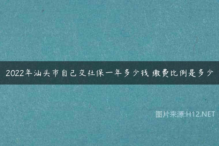 2022年汕头市自己交社保一年多少钱 缴费比例是多少