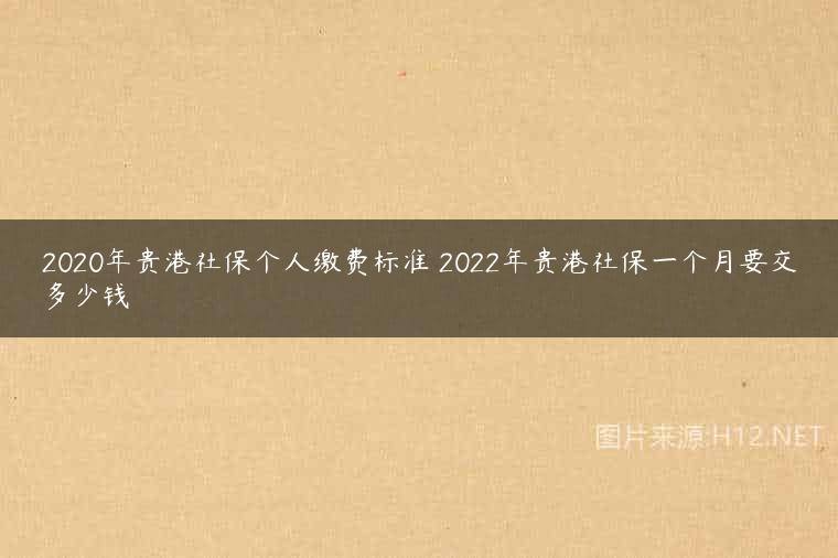 2020年贵港社保个人缴费标准 2022年贵港社保一个月要交多少钱