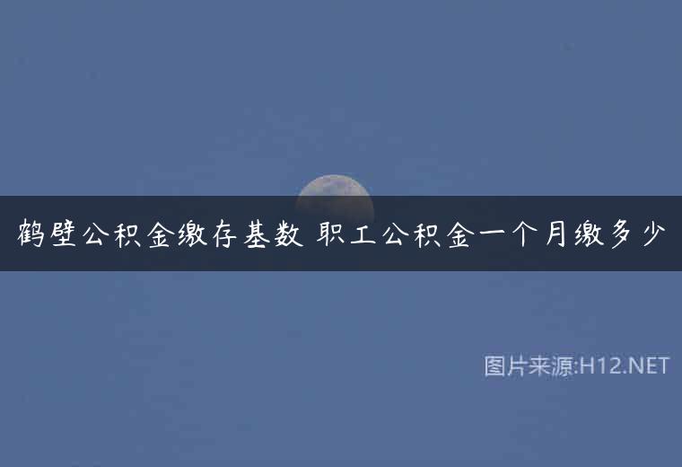 鹤壁公积金缴存基数 职工公积金一个月缴多少