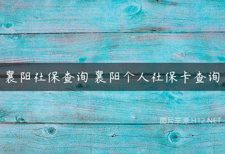 襄阳社保查询 襄阳个人社保卡查询