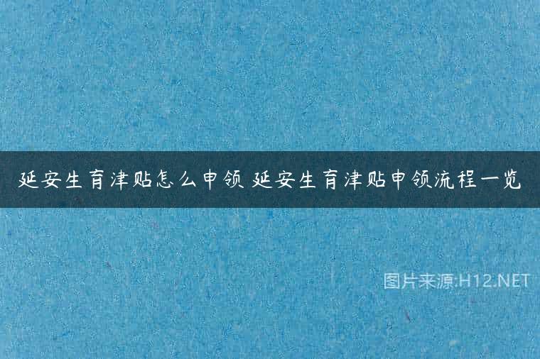 延安生育津贴怎么申领 延安生育津贴申领流程一览