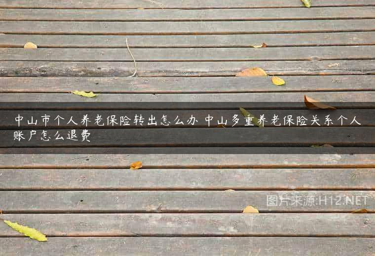 中山市个人养老保险转出怎么办 中山多重养老保险关系个人账户怎么退费