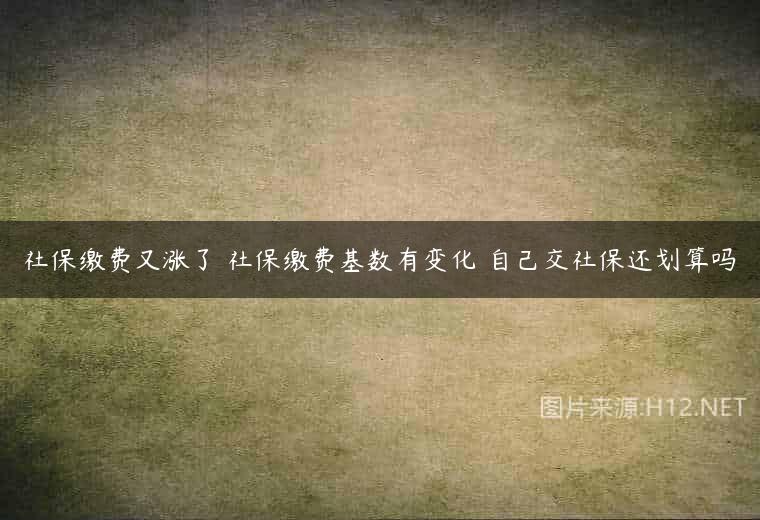 社保缴费又涨了 社保缴费基数有变化 自己交社保还划算吗