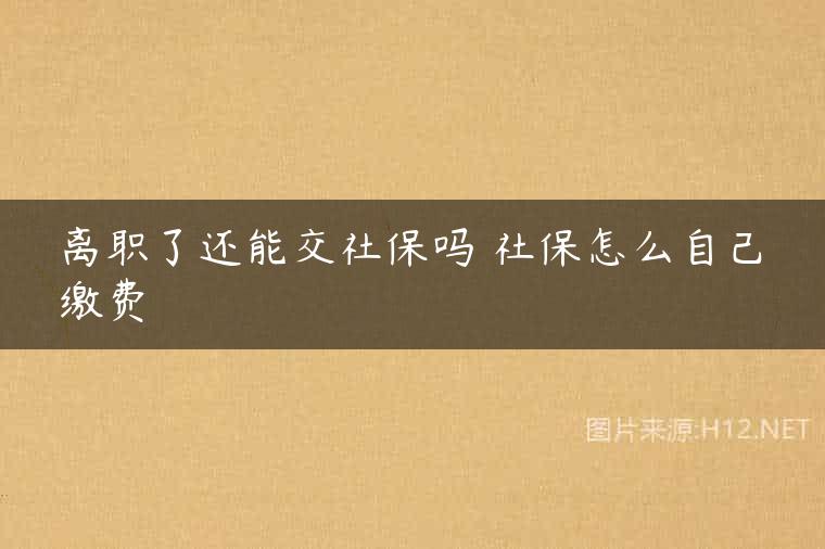 离职了还能交社保吗 社保怎么自己缴费